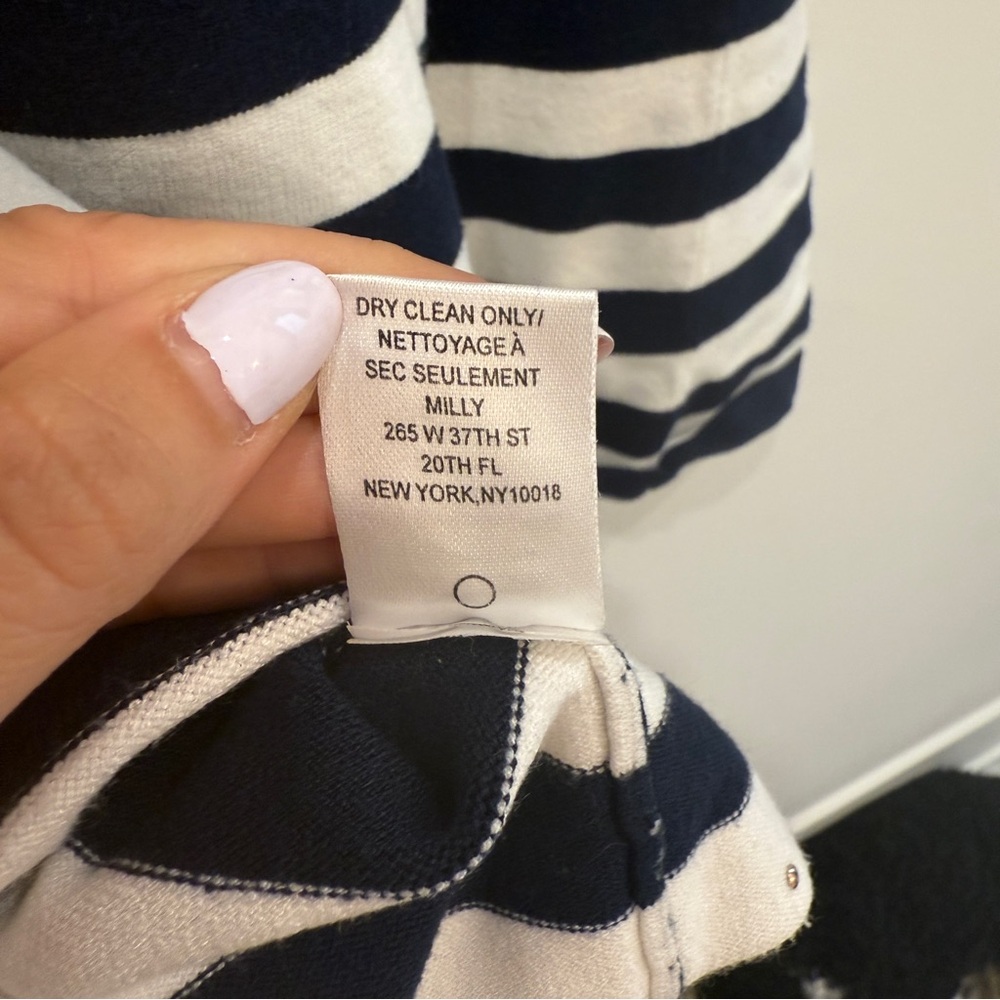 Milly Minis Navy and White Striped Dress - Picture 6 of 6